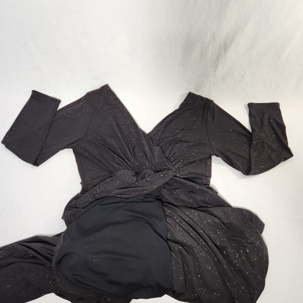 TIFFANY ROSE Maternity Isabella Glitter Black Surplice Dress Size6 USA 14/16. - Picture 6 of 16